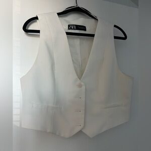 Zara white vest